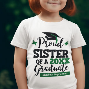 Stolze Schwester eines 2022 Absolventen schwarzen T-Shirt