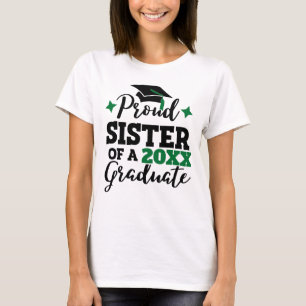 Stolze Schwester eines 2022-Absolventen schwarzen  T-Shirt