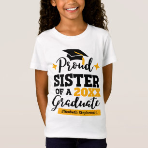 Stolze Schwester eines 2022-Absolventen schwarzen  T-Shirt