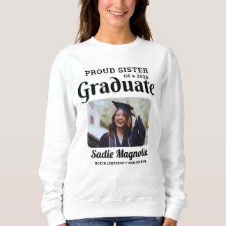 Stolze Schwester eines 2026 Absolventen Foto indiv Sweatshirt