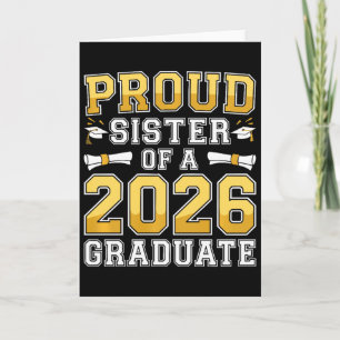 Stolze Schwester eines 2026 Absolventen Shirt Cl 2 Karte
