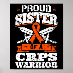 Stolze Schwester eines Crps-Krieger Rsd-Bewusstsei Poster
