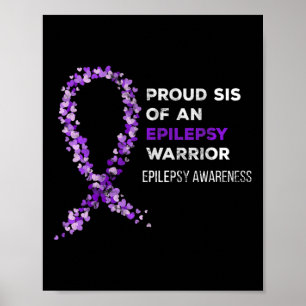 Stolze Schwester eines Epilepsie-Kriegers Epilepsi Poster