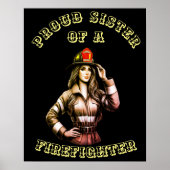 Stolze Schwester eines FeuersFighter Hi-Tech Poster (Vorne)