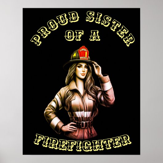 Stolze Schwester eines FeuersFighter Hi-Tech Poster (Vorne)