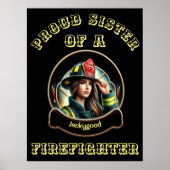 Stolze Schwester eines FeuersKämpfe Fantasie W Poster (Vorne)