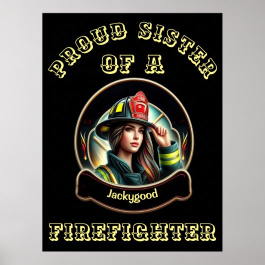 Stolze Schwester eines FeuersKämpfe Fantasie W Poster (Vorne)