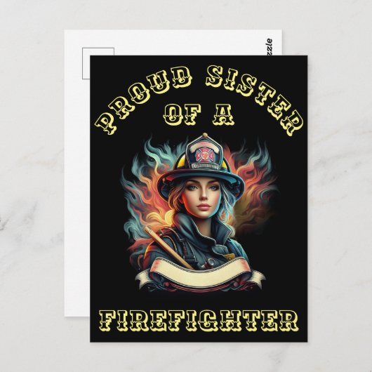 Stolze Schwester eines FeuersKämpfe Fantasie W Postkarte (Vorne/Hinten)
