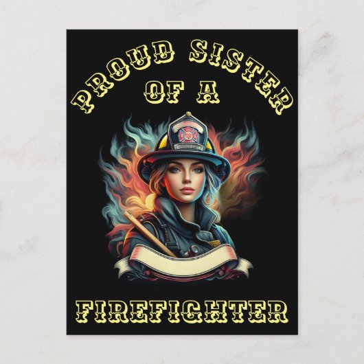 Stolze Schwester eines FeuersKämpfe Fantasie W Postkarte (Vorderseite)