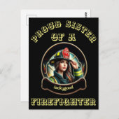 Stolze Schwester eines FeuersKämpfe Fantasie W Postkarte (Vorne/Hinten)
