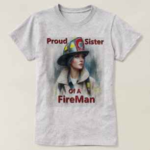Stolze Schwester eines Feuerwehrschiffs T-Shirt