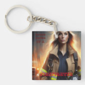Stolze Schwester eines Feuerwehrwegs Schlüsselanhänger (Vorderseite)