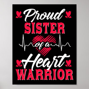 Stolze Schwester eines Herzkriegers KD Bewusstsein Poster