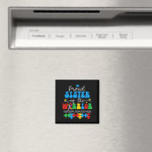 Stolze Schwester eines Krieger-Autismus-Bewusstsei Magnet (In Situ (Geschirrspüler))