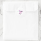 Stolze Schwester eines Nipers Runder Aufkleber (Tasche)