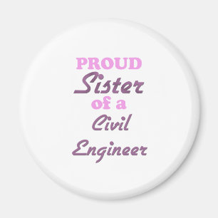 Stolze Schwester eines zivilen Ingenieurs Magnet