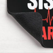 Stolze Schwester Herz Krieger Überlebender Unterst Mousepad (Ecke)