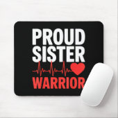 Stolze Schwester Herz Krieger Überlebender Unterst Mousepad (Mit Mouse)