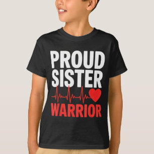 Stolze Schwester Herz Krieger Überlebender Unterst T-Shirt