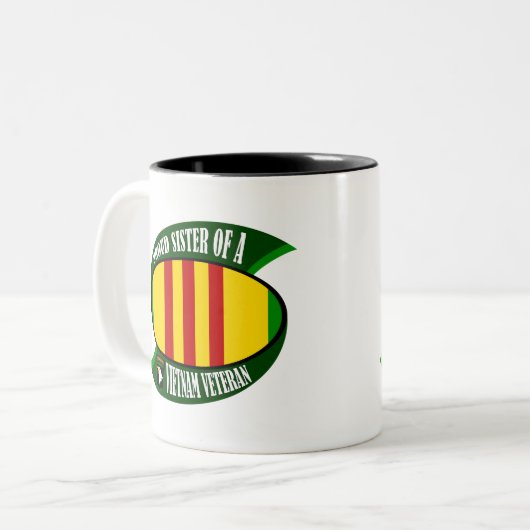 Stolze Schwester - Vietnam-Tierarzt Zweifarbige Tasse (Vorderseite Links)