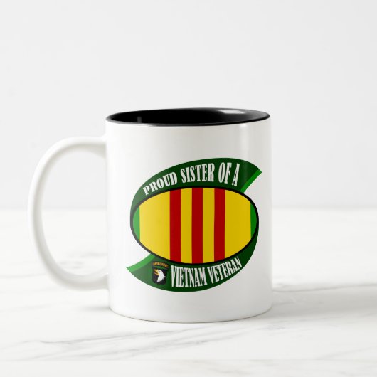 Stolze Schwester - Vietnam-Tierarzt Zweifarbige Tasse (Links)