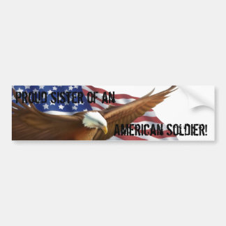 Stolze Schwester von, amerikanischer Soldat! Autoaufkleber