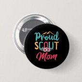 Stolze Scout-Mutter Frohen Muttertag Camping Pfadf Button (Vorne & Hinten)