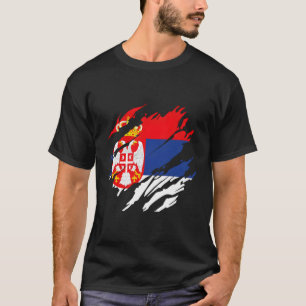 Stolze serbische Fahne fans Serbien T-Shirt