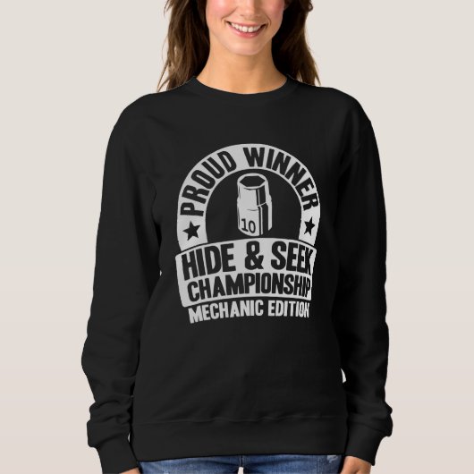 Stolze Sieger Hide Seek Meisterschaft 10mm Socket Sweatshirt (Vorderseite)