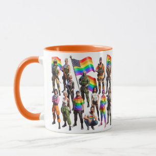 Stolze Spielcharaktere: Illustrationen des Spiels  Tasse
