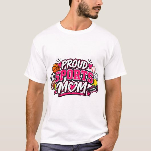 Stolze Sportmutter T-Shirt (Vorderseite)