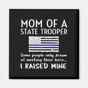 Stolze Staats-Trooper-Mom Mutter Dünne Blaue Linie Magnet