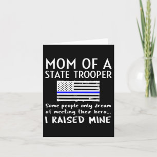 Stolze Staats-Trooper-Mutter Thin Blue Line Amer Karte