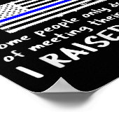 Stolze Staats-Trooper-Mutter Thin Blue Line Amer Poster (Ecke)