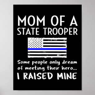 Stolze Staats-Trooper-Mutter Thin Blue Line Amer Poster