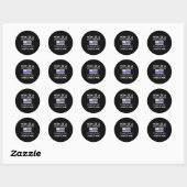 Stolze Staats-Trooper-Mutter Thin Blue Line Amer Runder Aufkleber (Blatt)