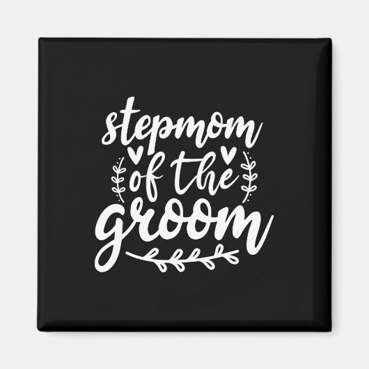 Stolze Stepmutter der Groom Wedding Familie Magnet (Vorne)