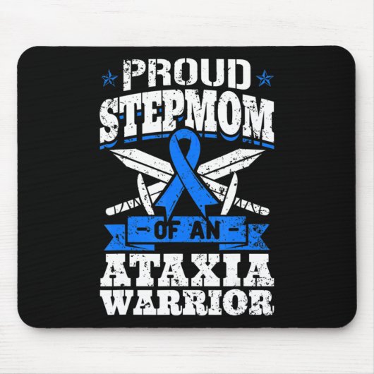 Stolze Stepmutter eines Ataxie-Krieger-Bewusstsein Mousepad (Vorne)