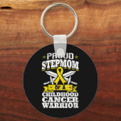 Stolze Stepmutter eines Krebskriegers im Kindesalt Schlüsselanhänger (Vorderseite)