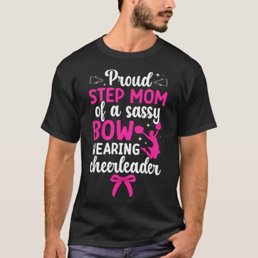 Stolze Stiefmutter einer Cheerleader-Stiefmutter C T-Shirt (Vorderseite)