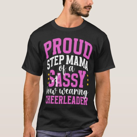 Stolze Stiefmutter eines Cheerleader-Stiefmutter C T-Shirt (Vorderseite)