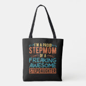 Stolze Stiefmutter Stieftochter Zitat Geschenk Tasche (Rückseite)