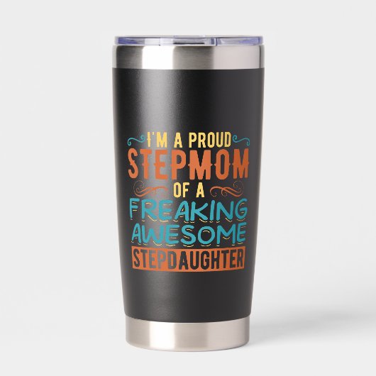 Stolze Stiefmutter Stieftochter Zitat Geschenk Thermobecher (Vorderseite)