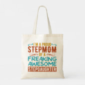 Stolze Stiefmutter Stieftochter Zitat Geschenk Tragetasche (Rückseite)