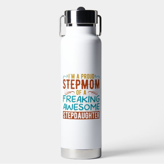 Stolze Stiefmutter Stieftochter Zitat Geschenk Trinkflasche (Vorderseite)