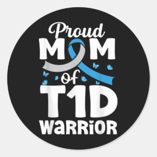 Stolze T1d-Mama Ihr Kampf ist mein Kampf gegen Typ Runder Aufkleber