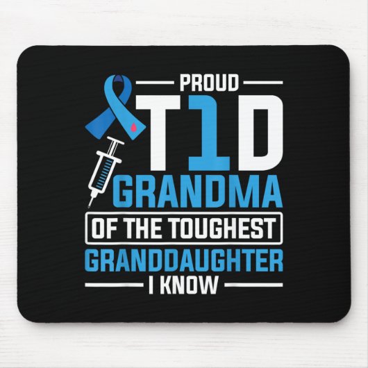 Stolze T1d-Oma Großeltern Typ-1-Diabetes Mousepad (Vorne)