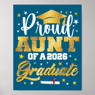 Stolze Tante 2026 Absolvent Erstaunliche Illustrat Poster