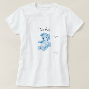 Stolze Tante Blaues Teddybär-T-Shirt Baby Shower T-Shirt