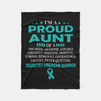 Stolze Tante des Tourette-Syndroms Warrior T Fleecedecke